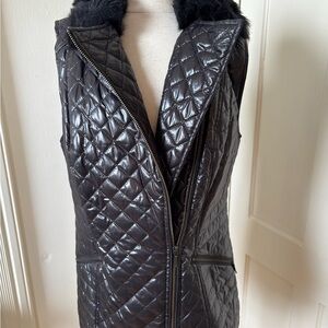 Talbots Black Quilted Women's Vest